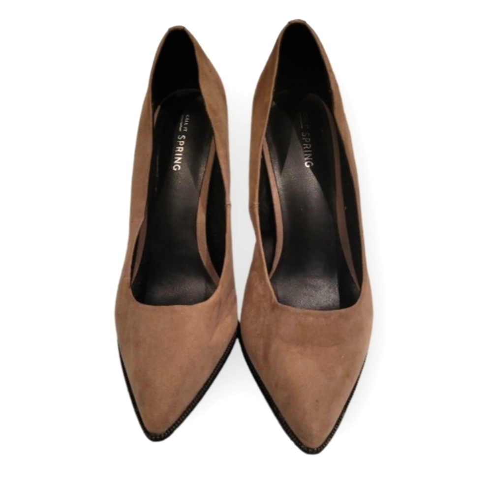 TAUPE SUEDE HEELS